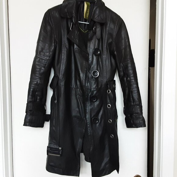Jacket, coat Soïa & Kyo, leather black, X small. - Picture 7 of 7